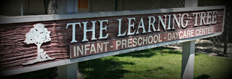 The Learning Tree Infant Preschool Daycare Center sign