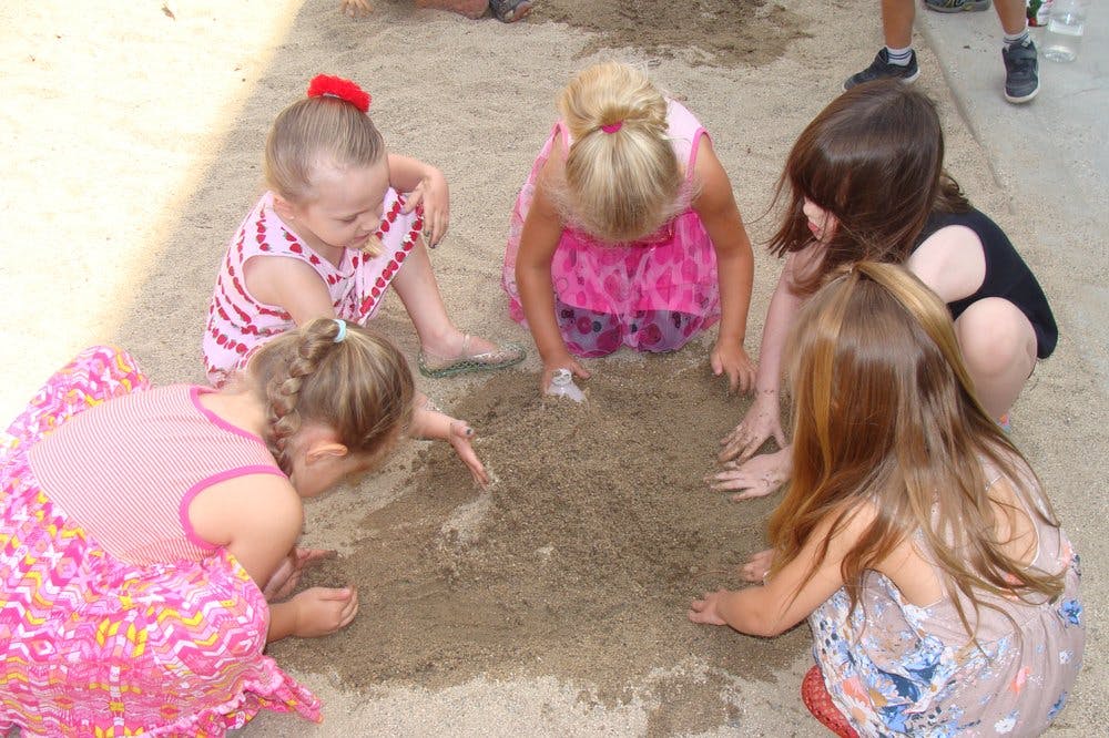 Children playing in sand