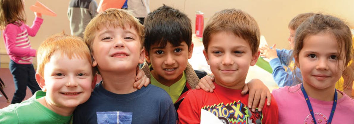 Five children posing together
