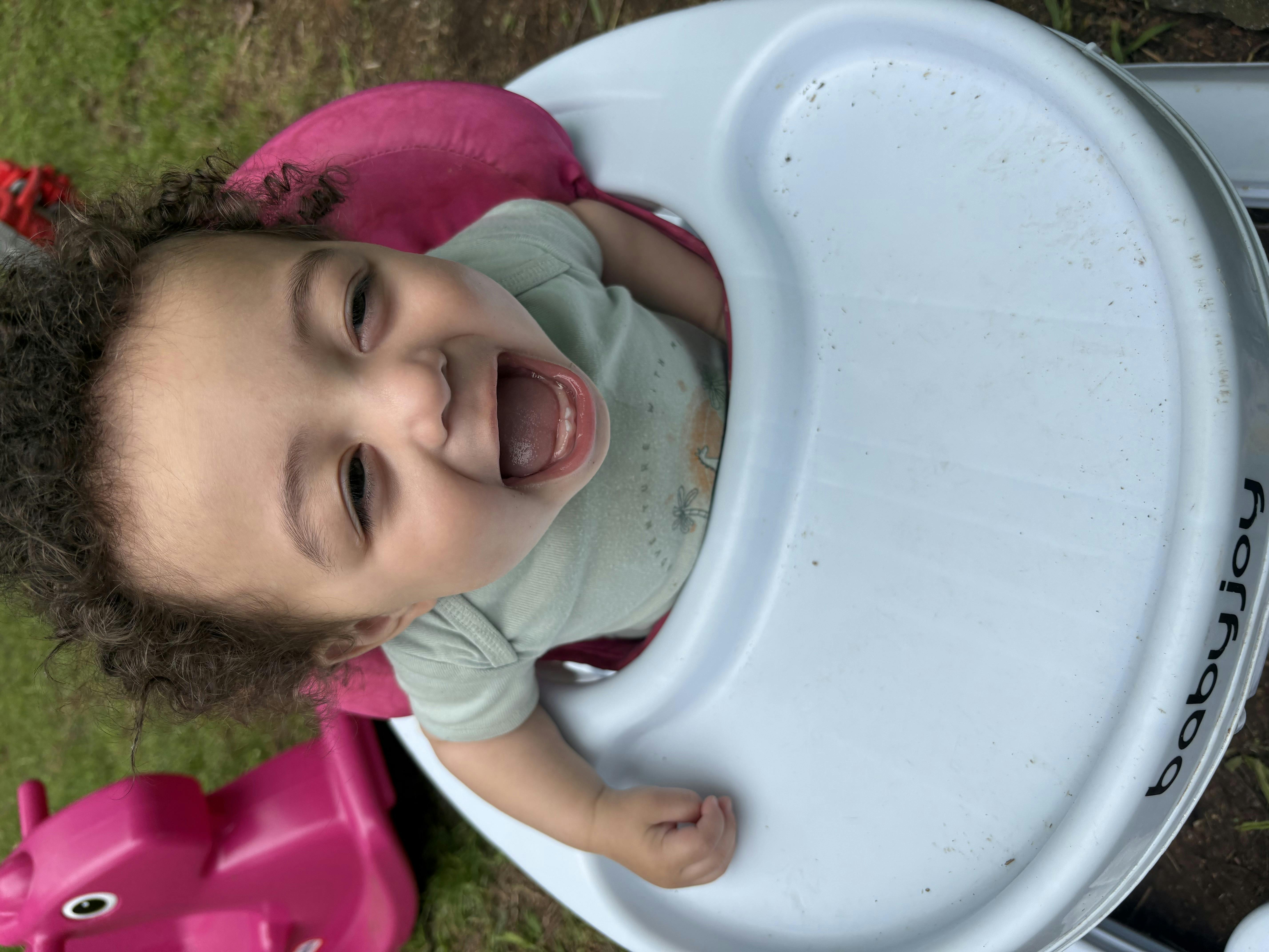 Child in a high chair