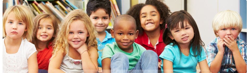 Group of children in a classroom