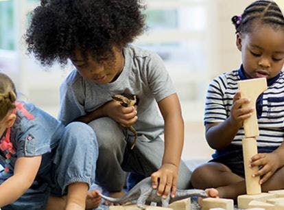 Children playing with toys
