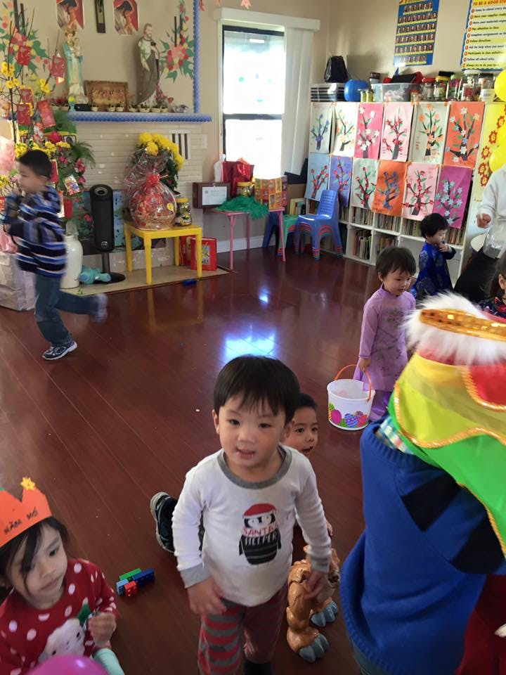 Children playing in a room
