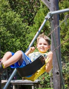 Child on a swing