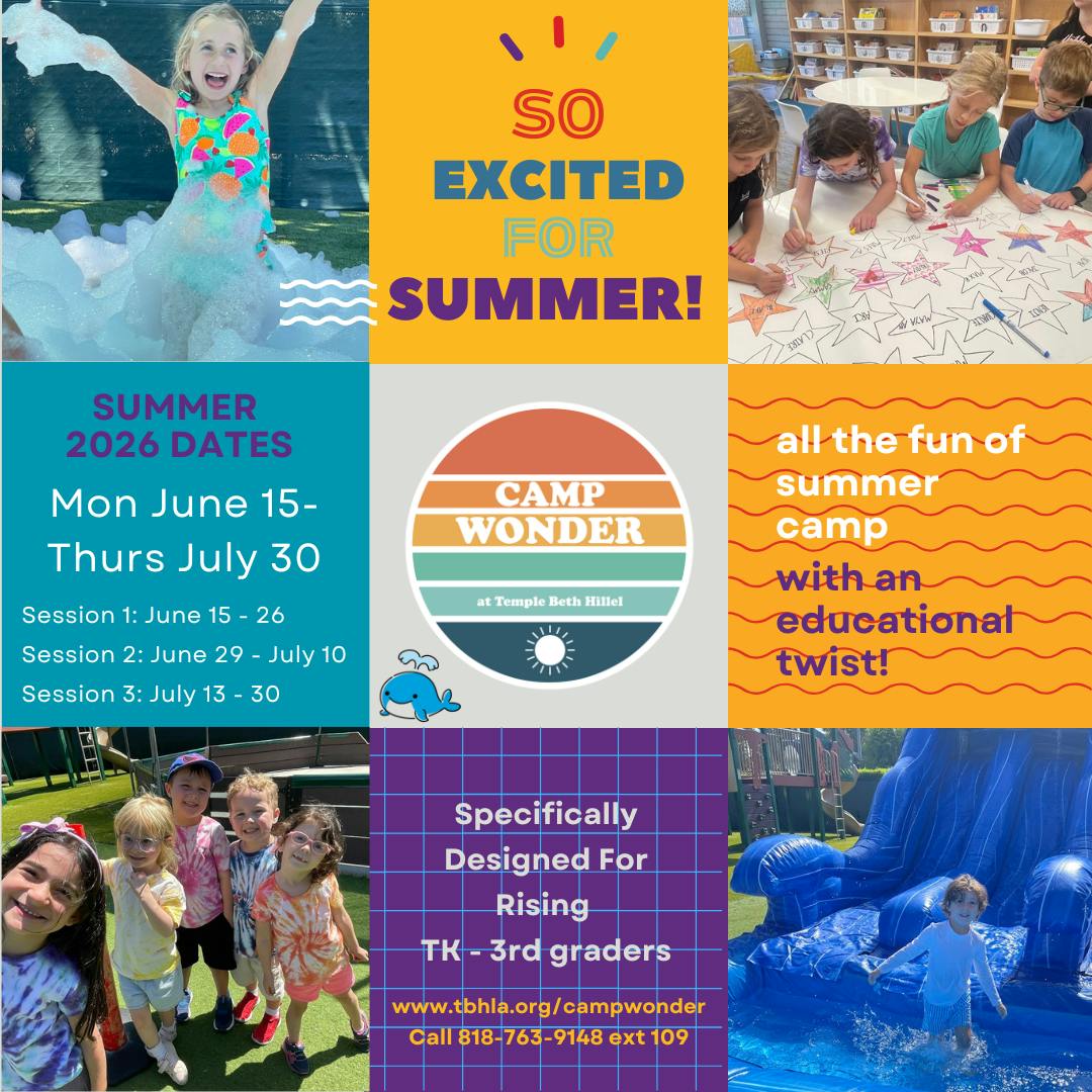 Collage of children engaged in summer camp activities
