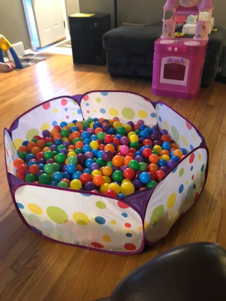 Ball pit filled with colorful plastic balls