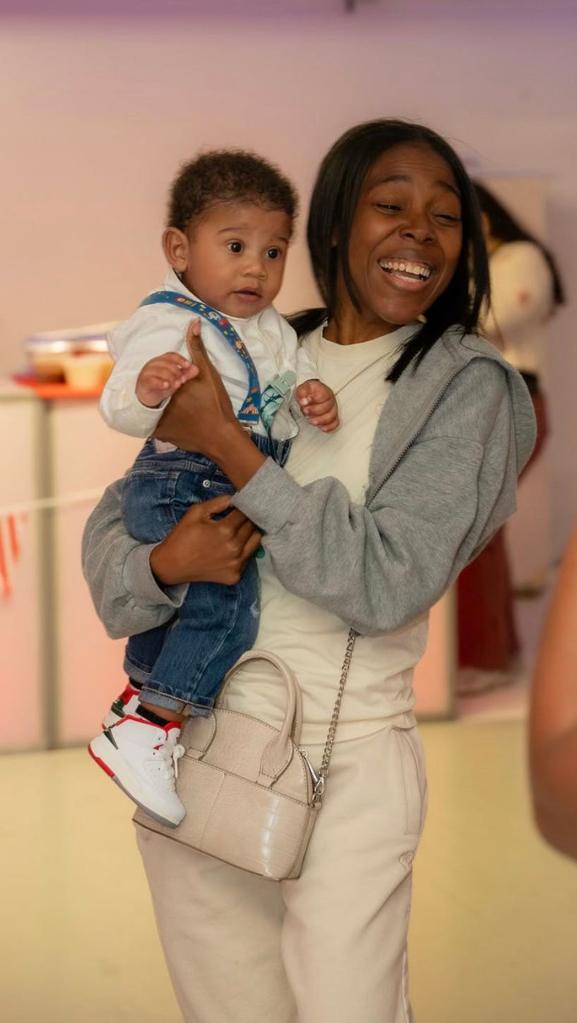 Person holding a child