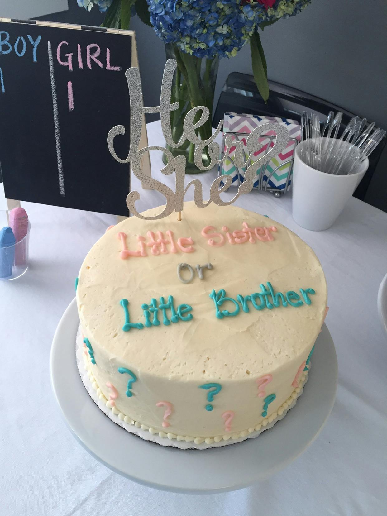 I first used Susie Cakes for my gender reveal cake with my