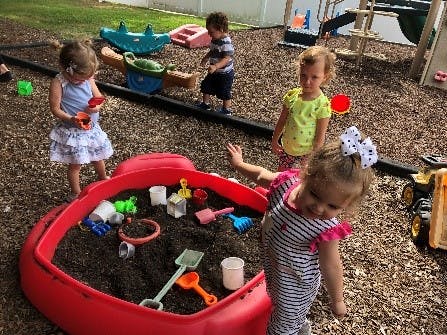 Children playing in a sandbox