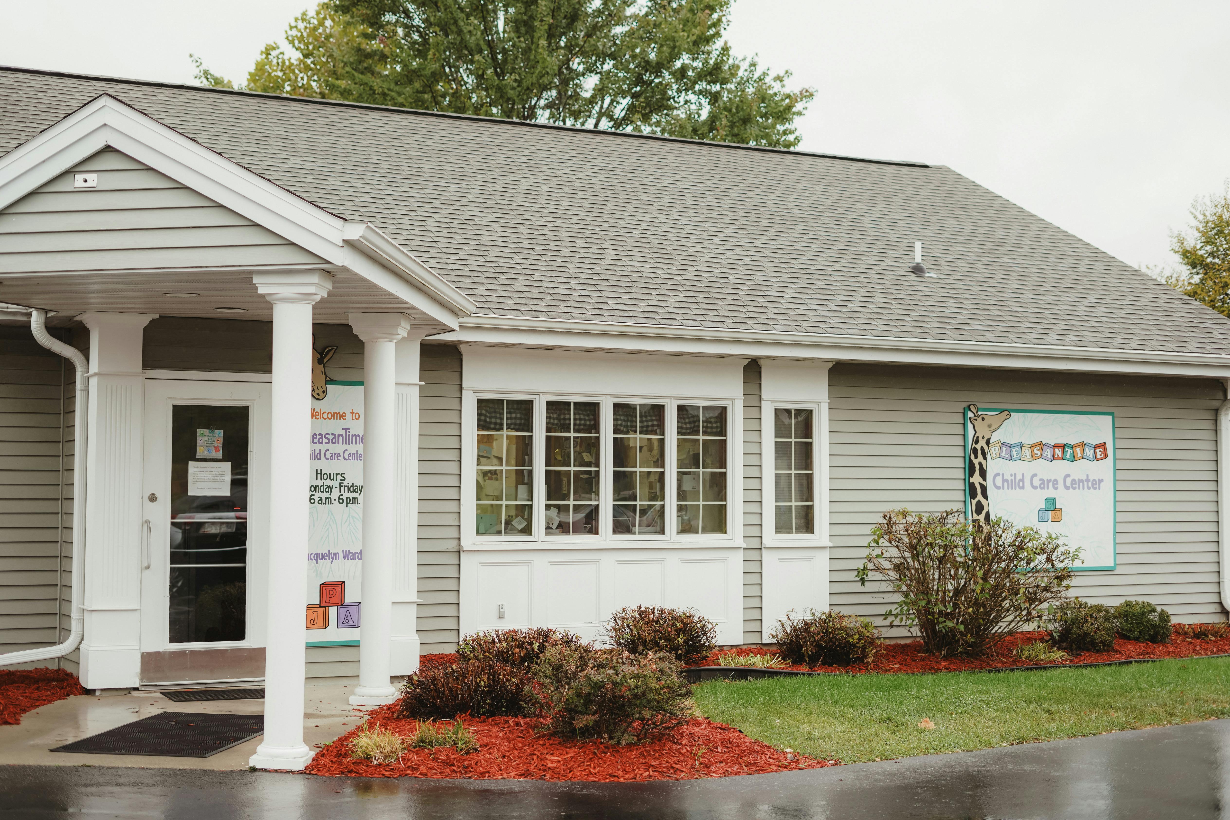 Entrance to a PleasantTime Child Care Center