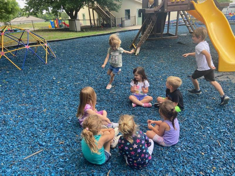 Children playing on a playground