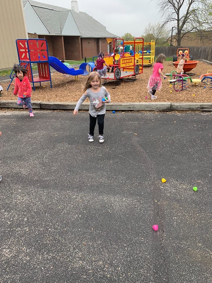 Children playing on a playground