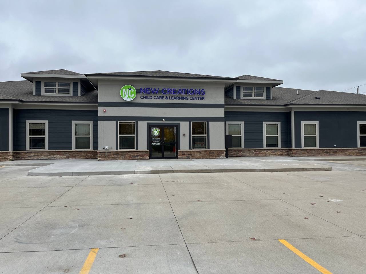 Exterior of New Creations Child Care and Learning Center building
