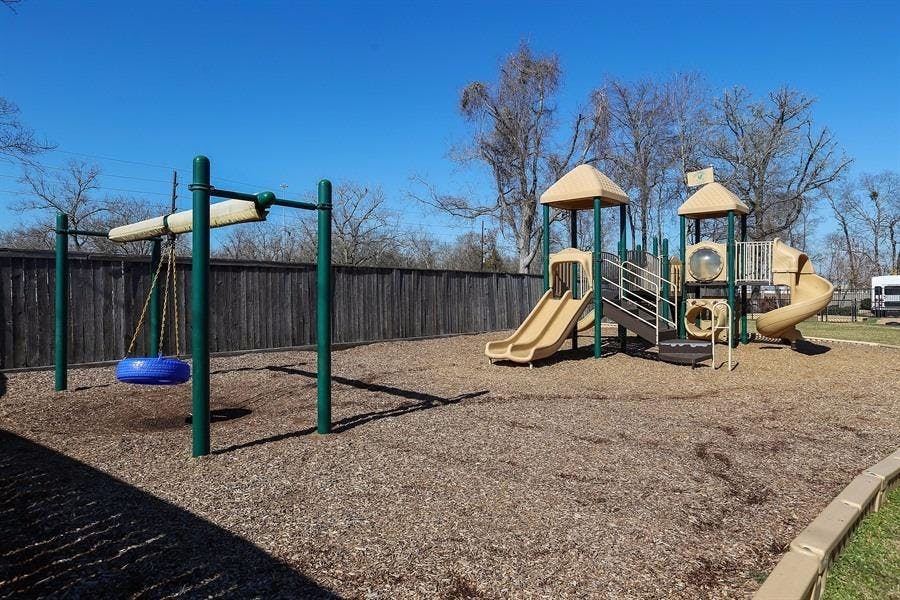 Playground with swings and slides