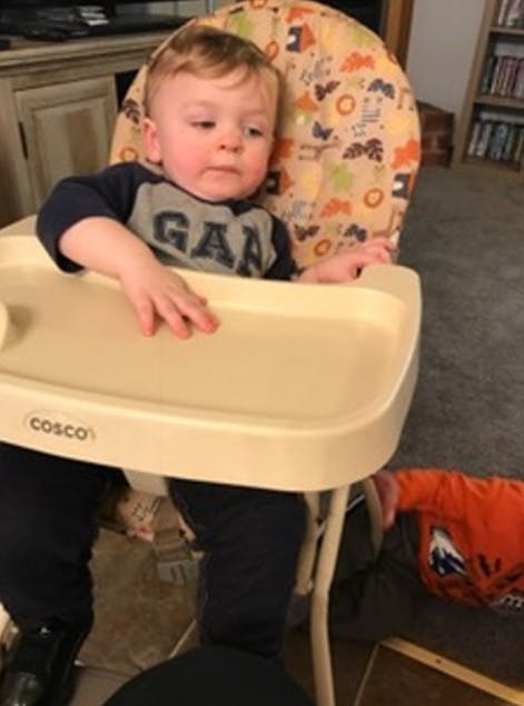 Child in a high chair