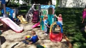 Children playing on a playground