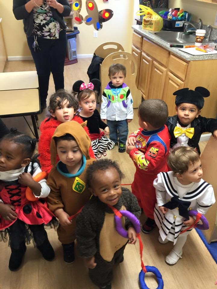 Group of children in costumes
