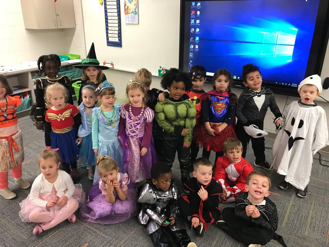 Group of children in various costumes