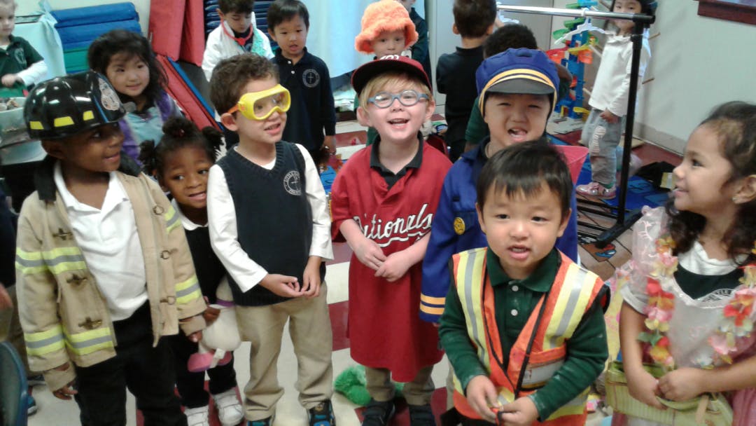 Group of children in various costumes