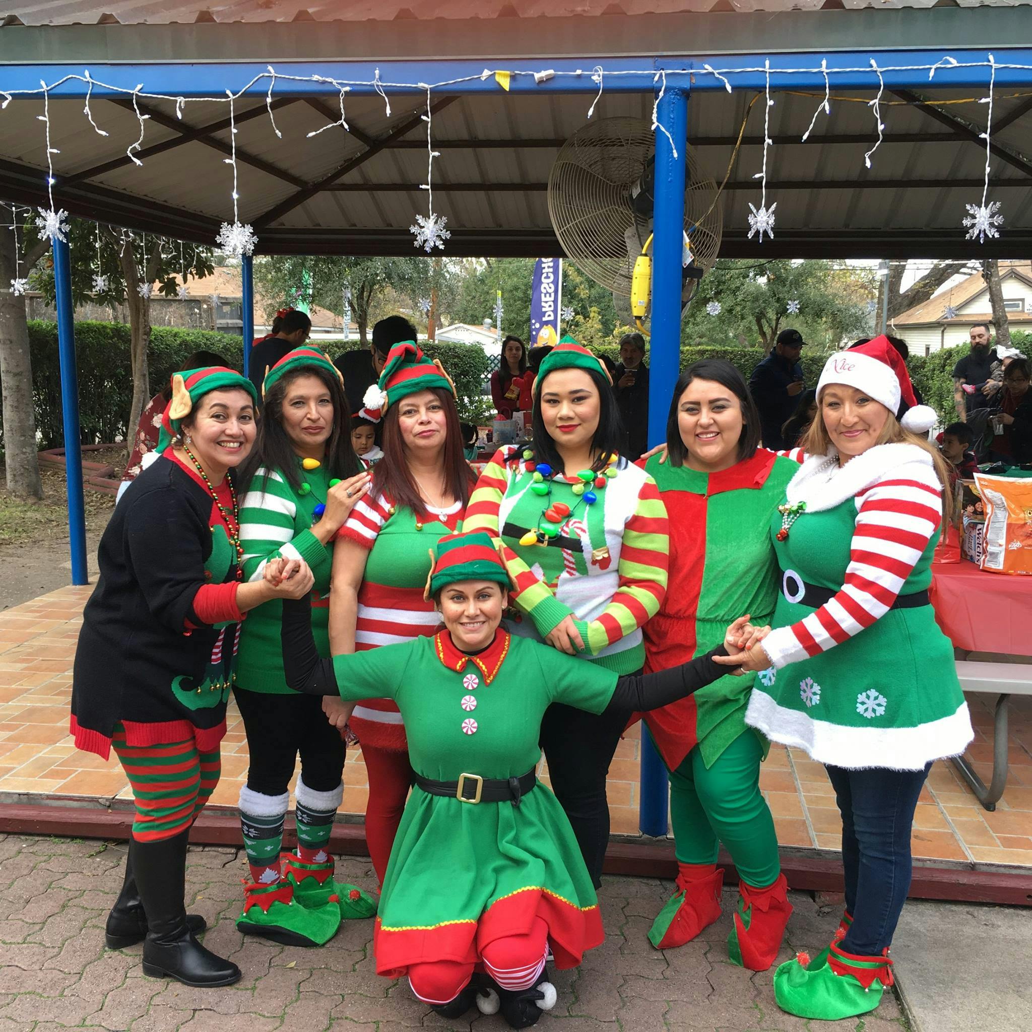 Group of people in elf costumes