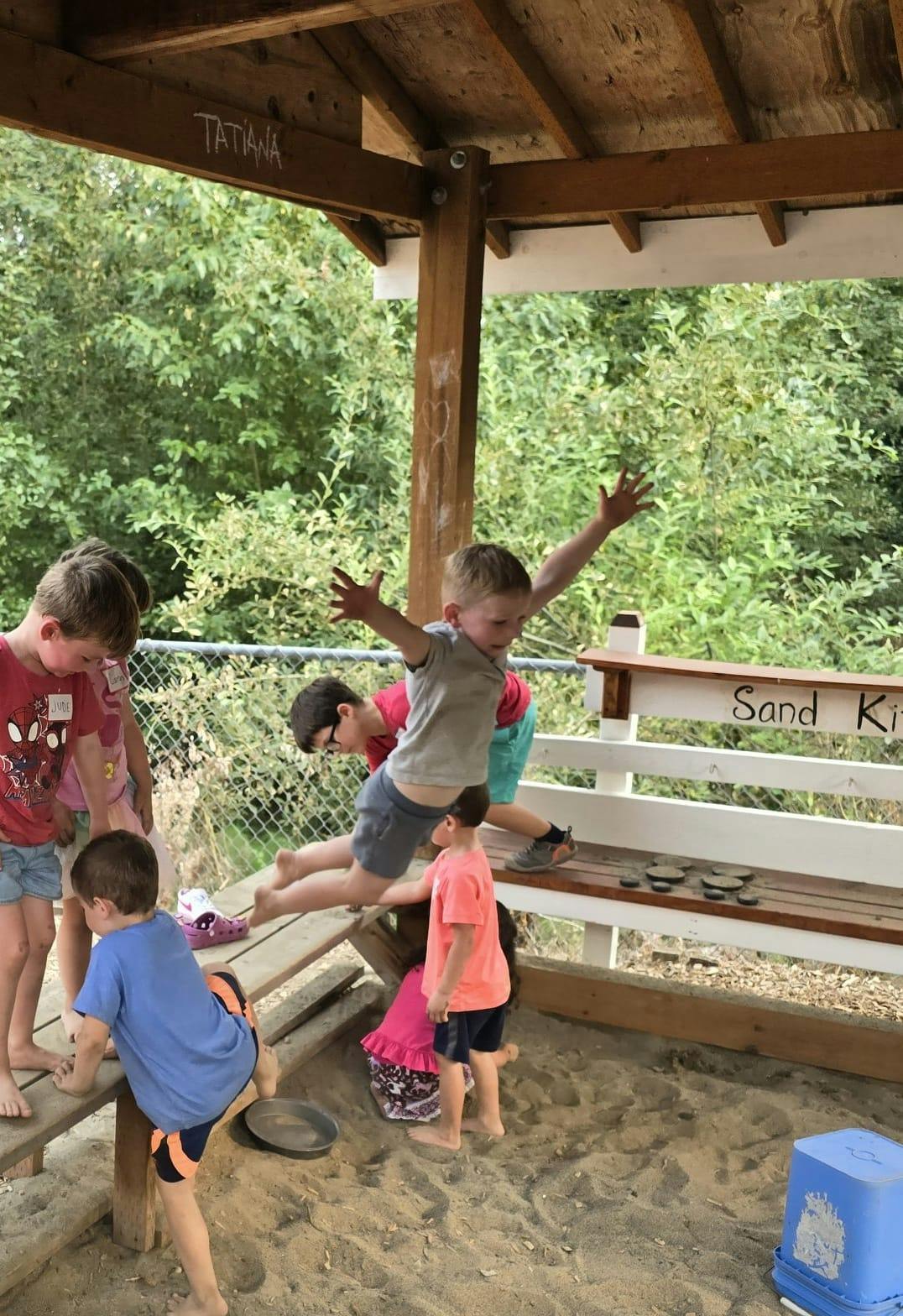 Children playing in a sandbox