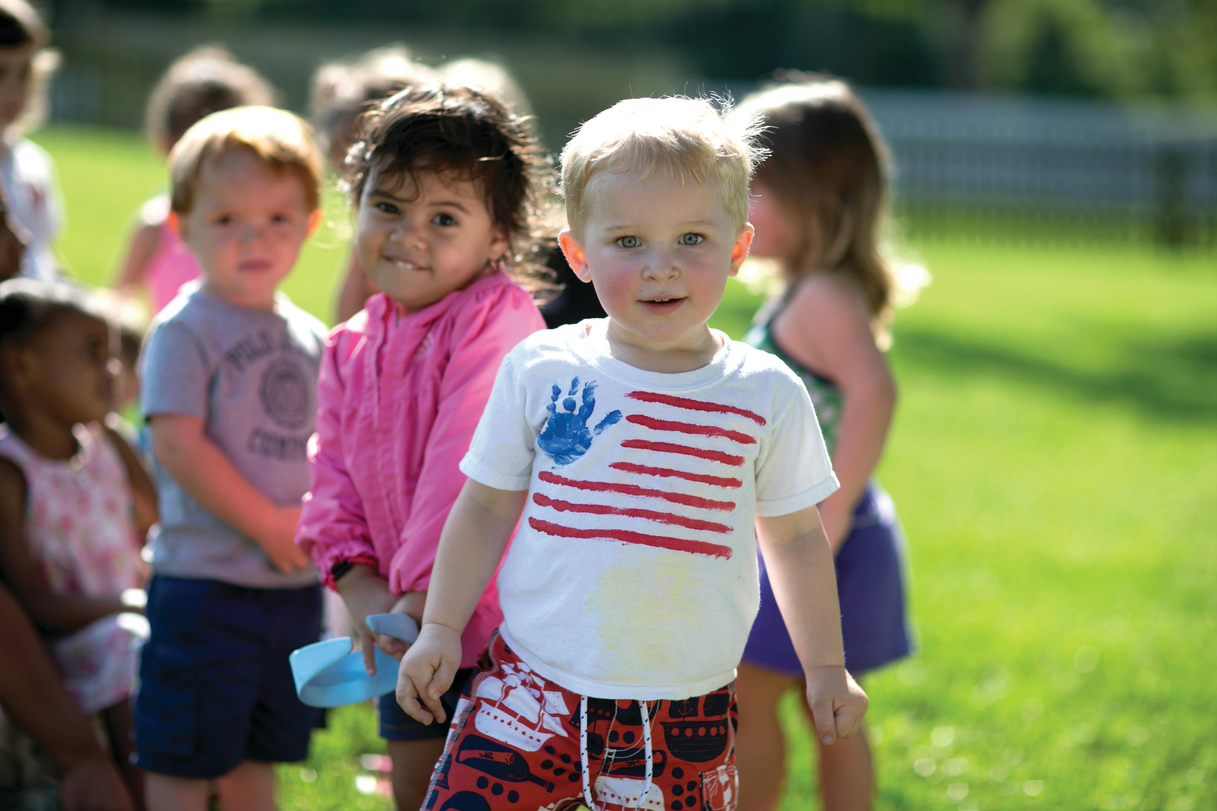 Group of children standing outdoors