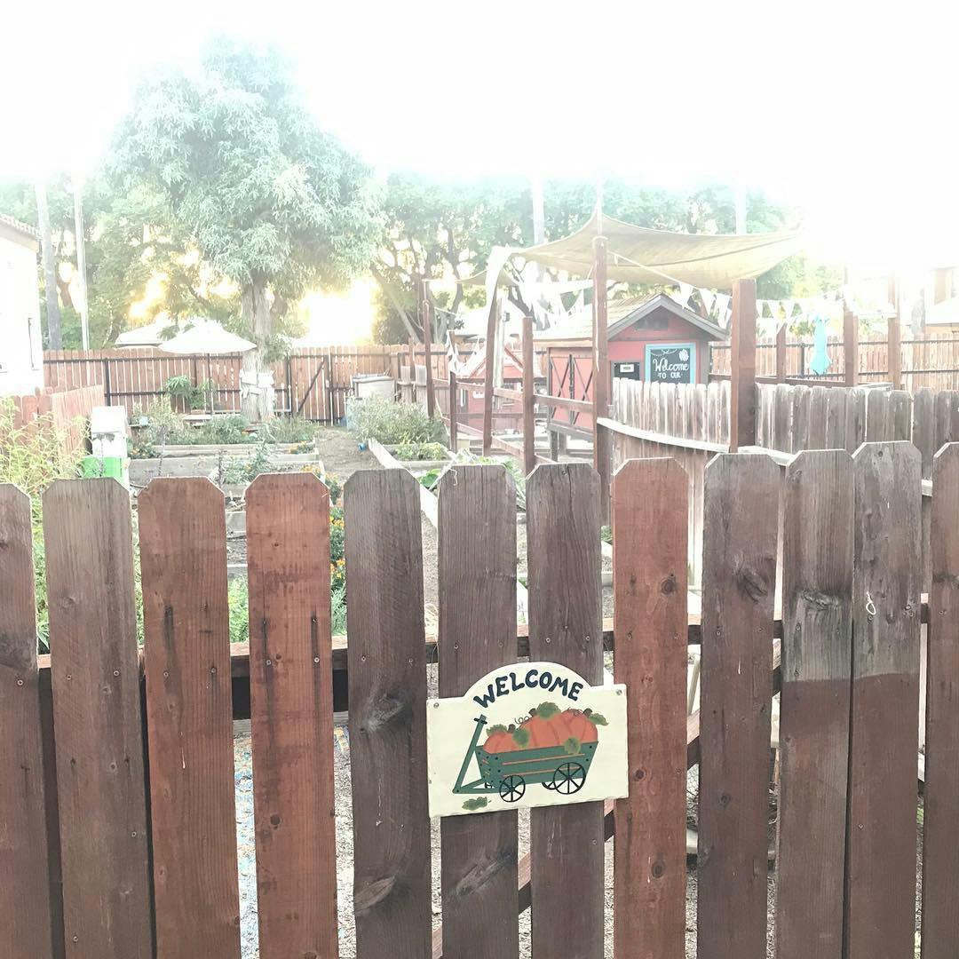 Welcome sign on a wooden fence
