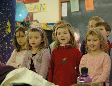Group of children in a classroom