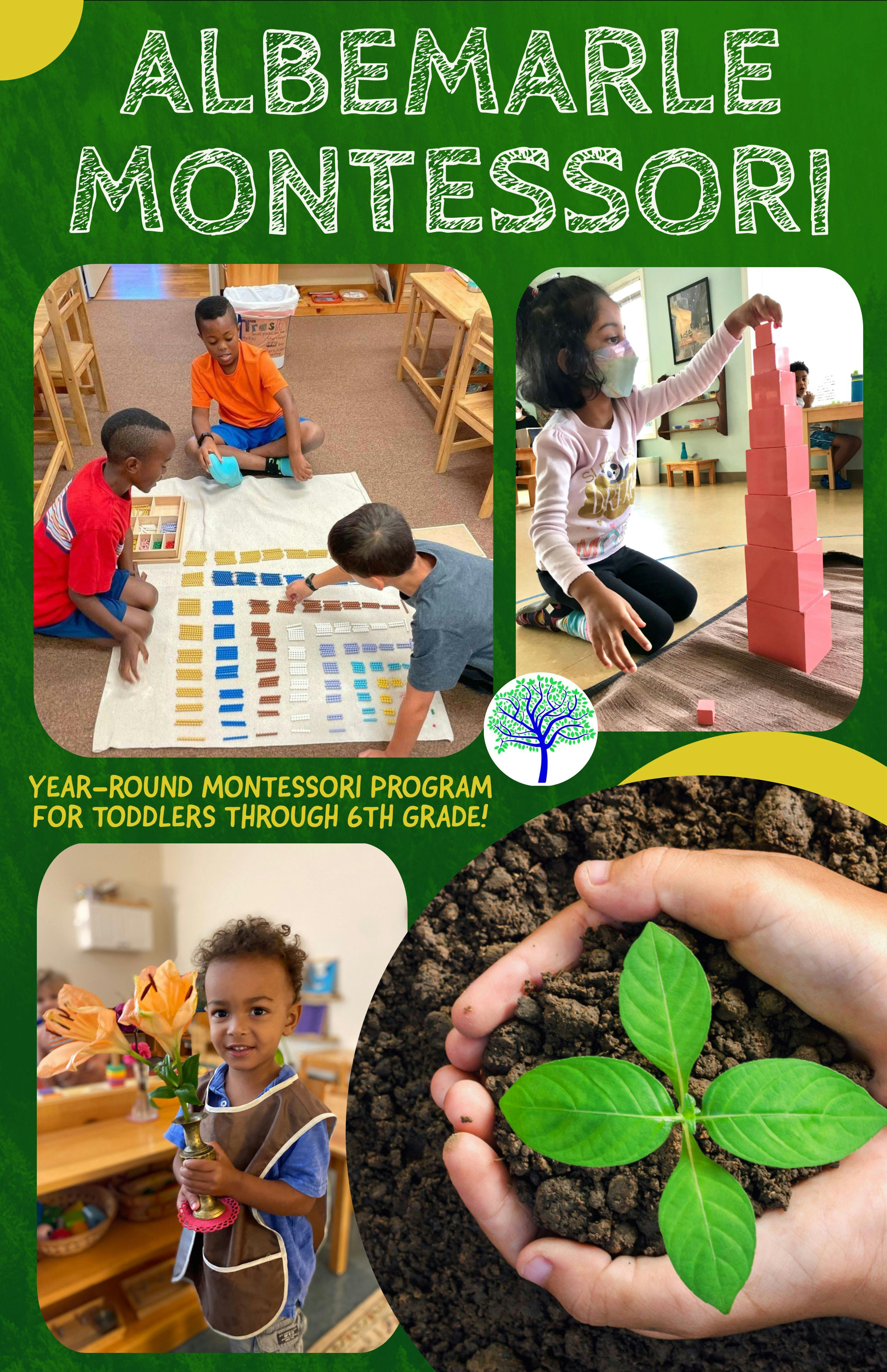 Children engaged in various activities in a classroom setting