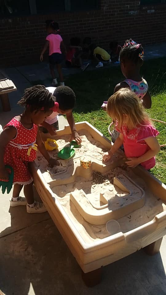 Children playing in a sandbox