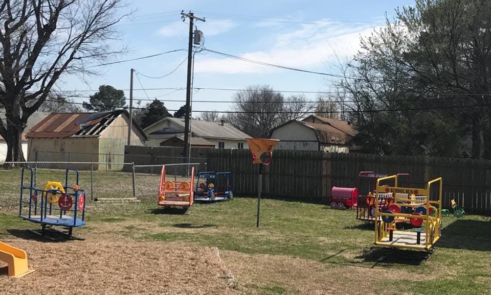 Playground with swings and other play equipment