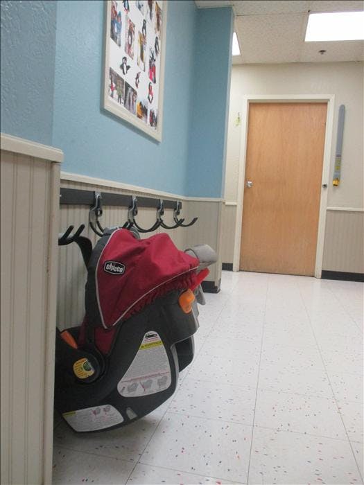 baby car seat on floor