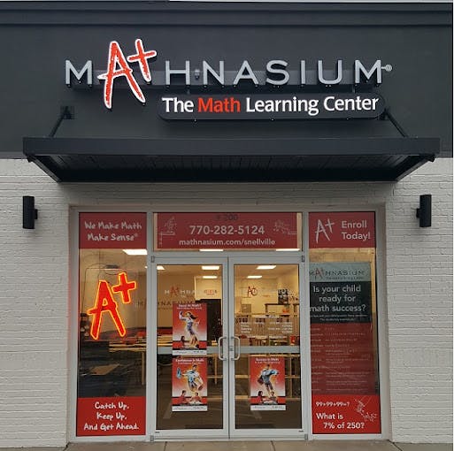 Mathnasium storefront with "The Math Learning Center" text