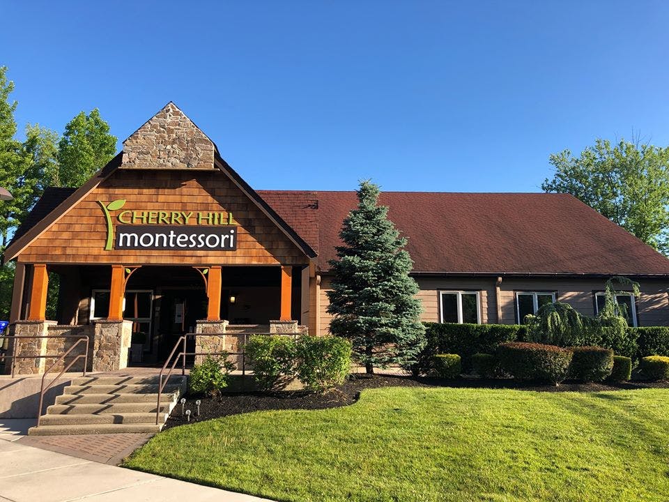Cherry Hill Montessori building exterior with sign