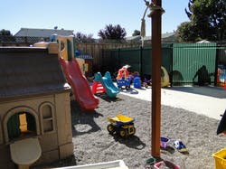 Outdoor playground with slides and toys