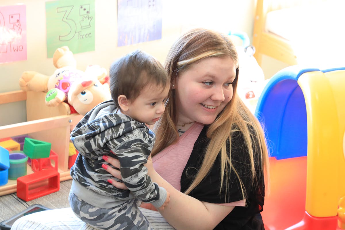 Person holding a child
