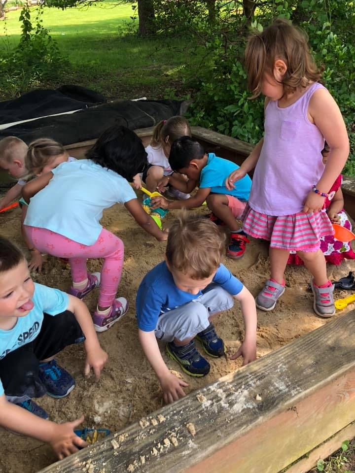 Children playing in a sandbox