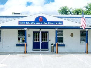 Building with sign "West Chester Area Day Care Center"