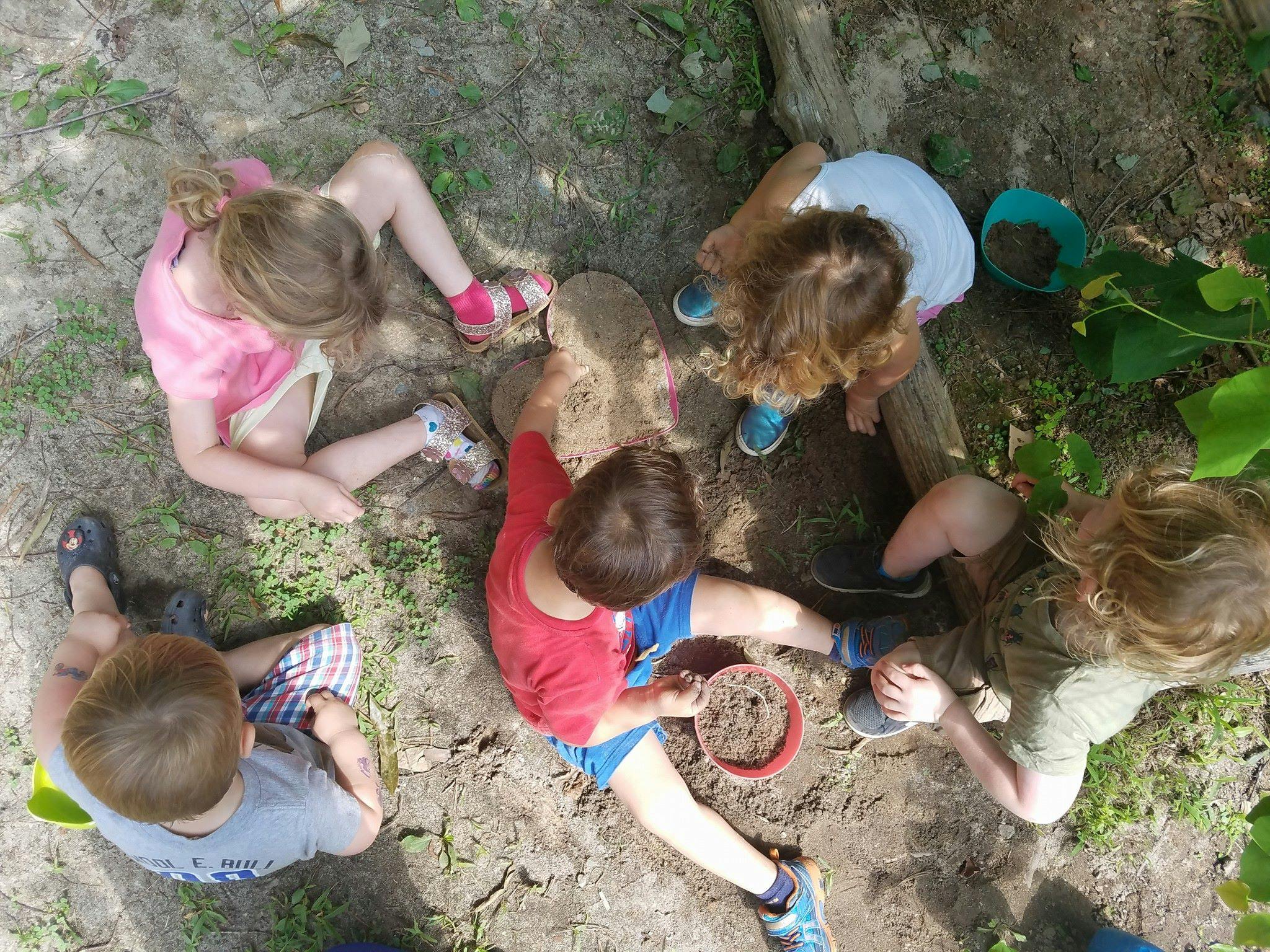 Children playing in dirt