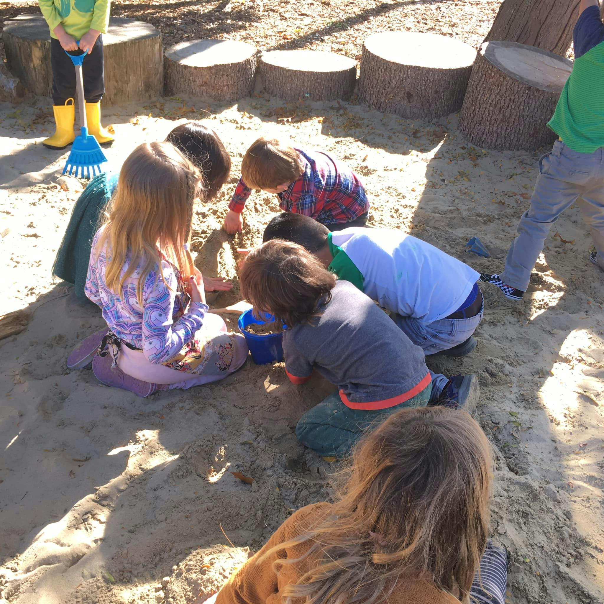 Children playing in a sandbox