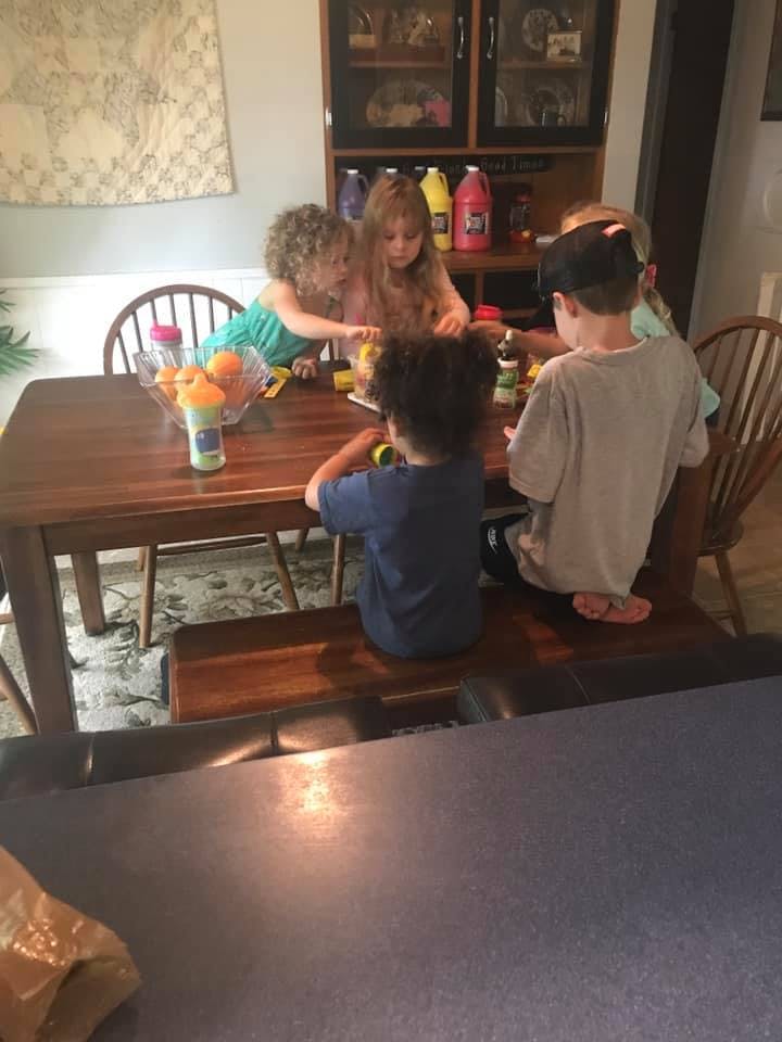 Children sitting at a table