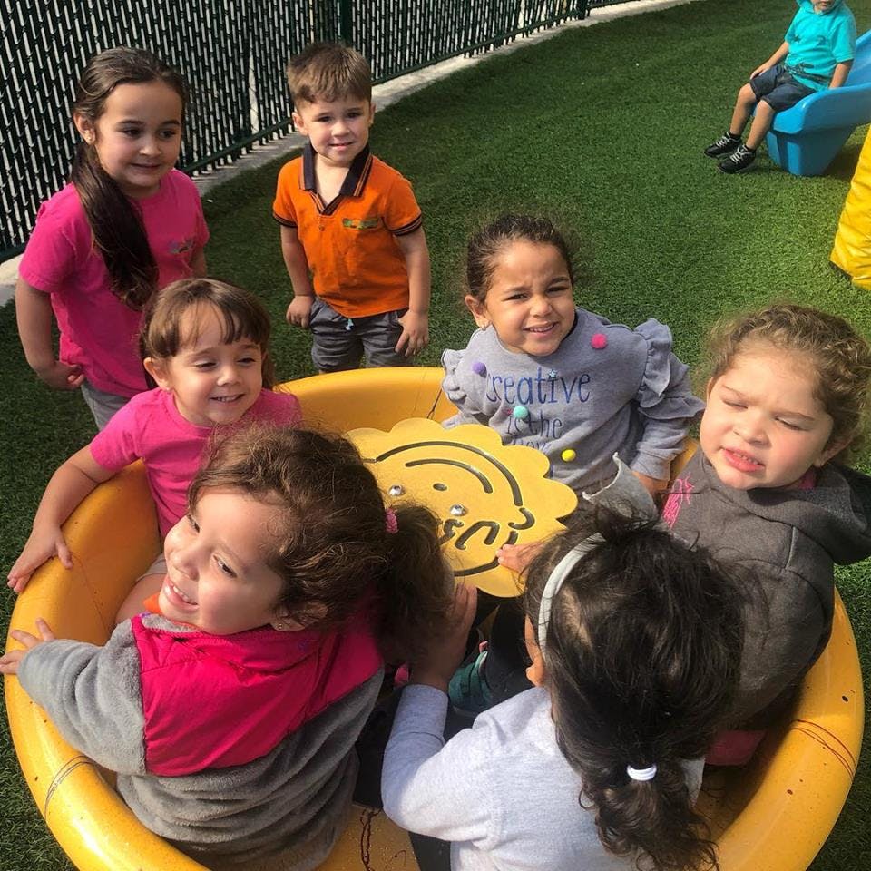Group of children playing outdoors