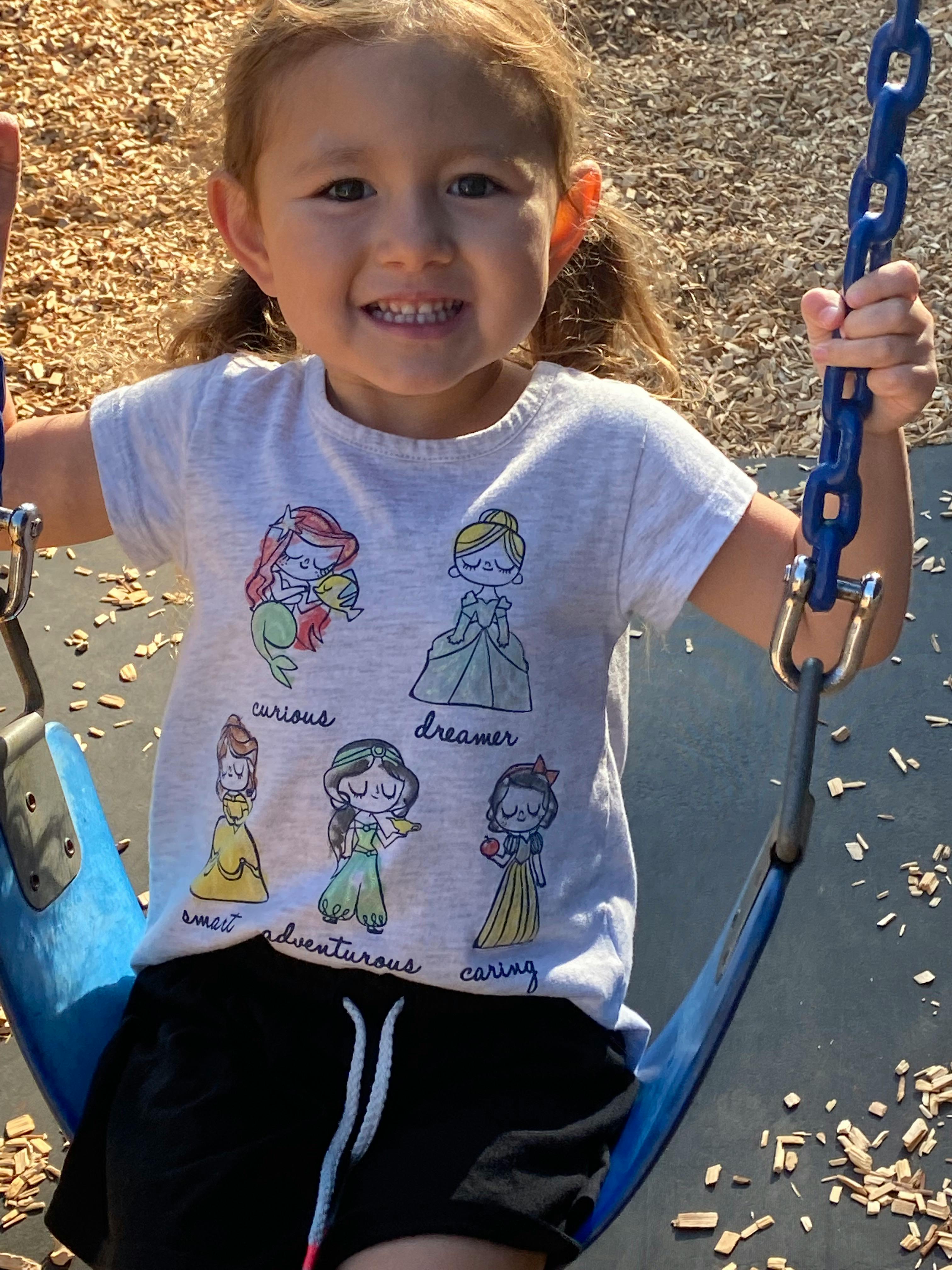 Child on a swing