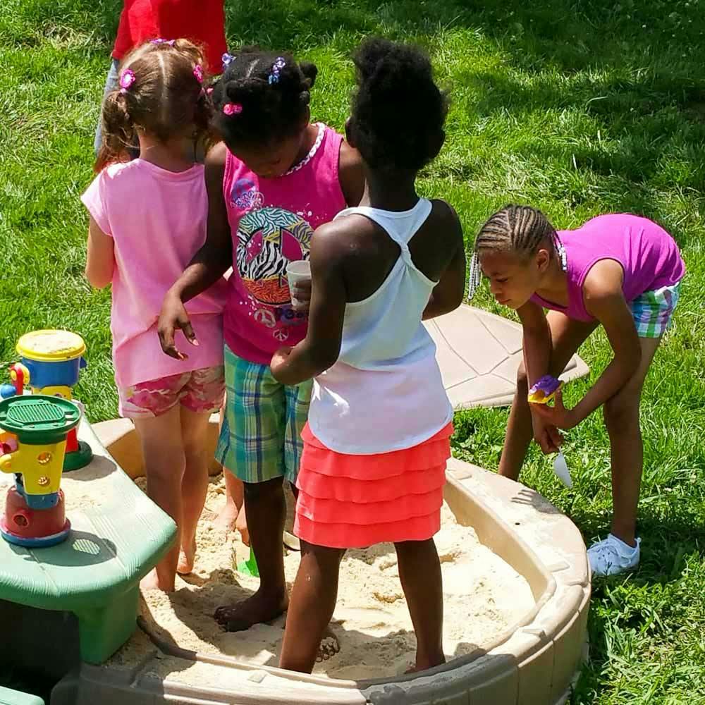 Children playing in a sandbox