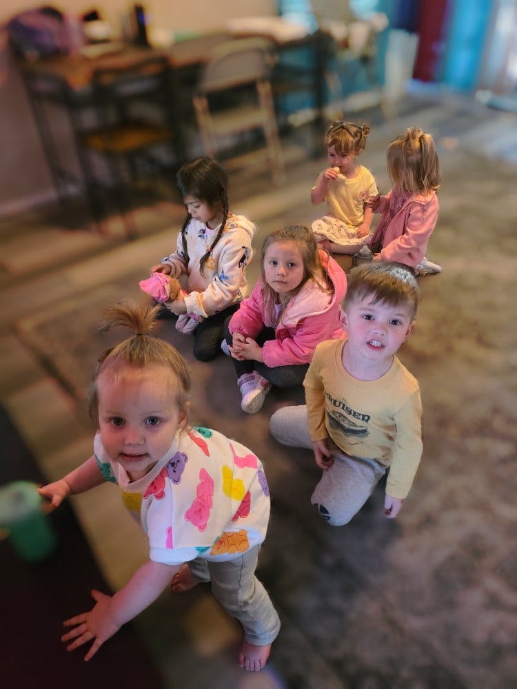Group of children playing on the floor