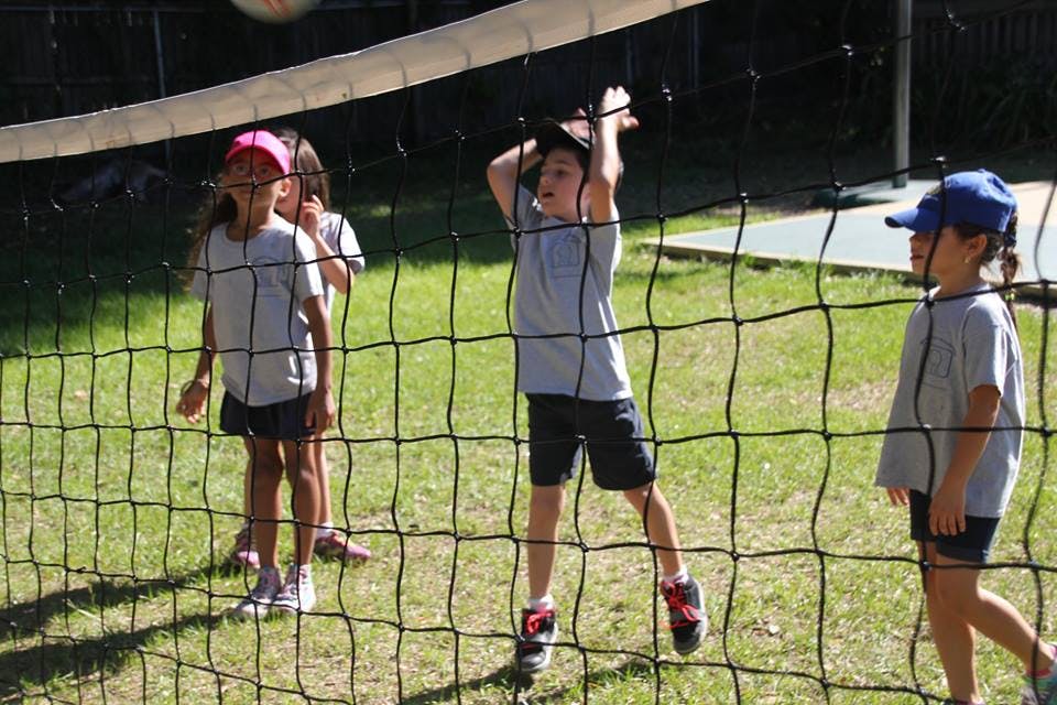 Children playing volleyball