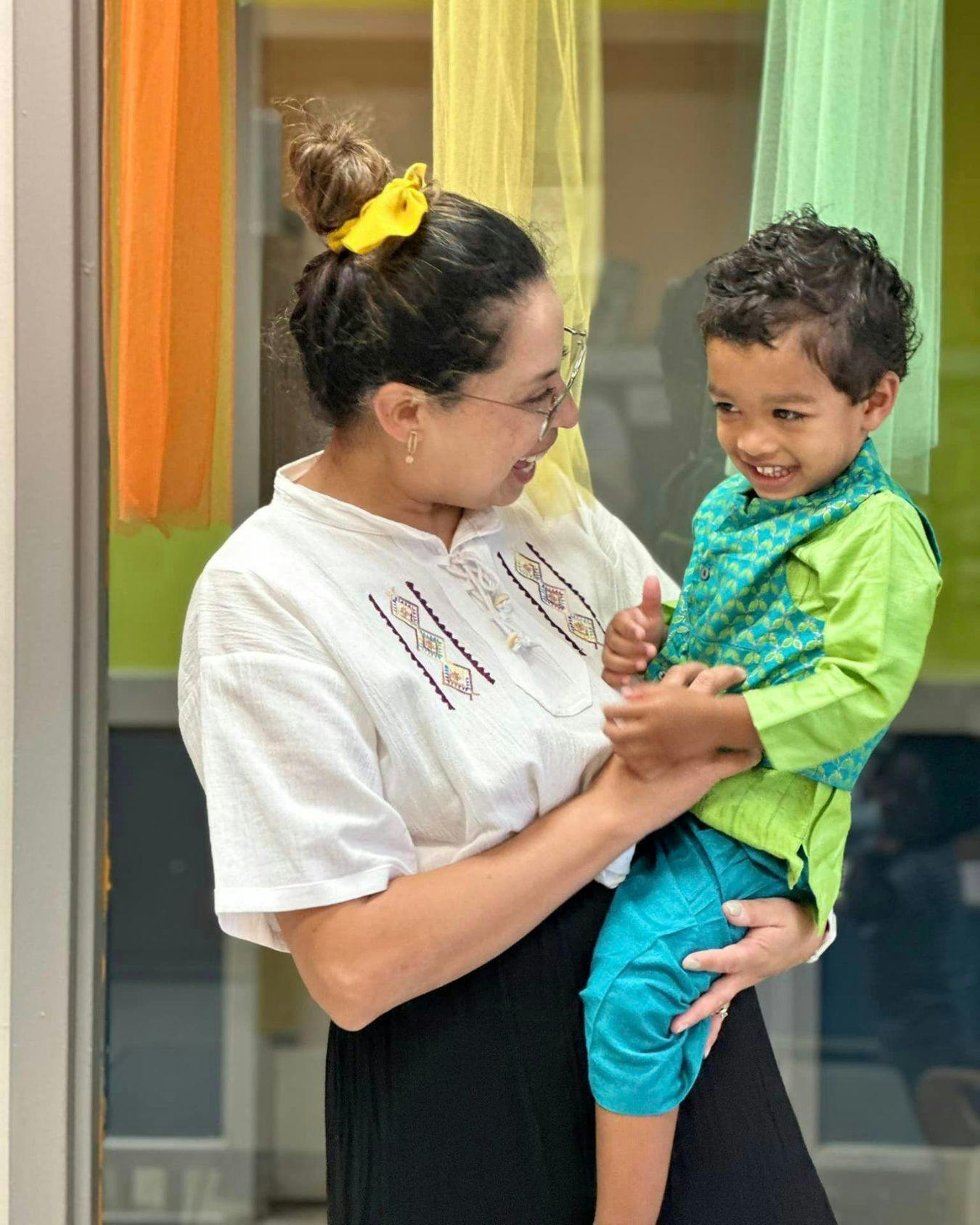 Person holding a child