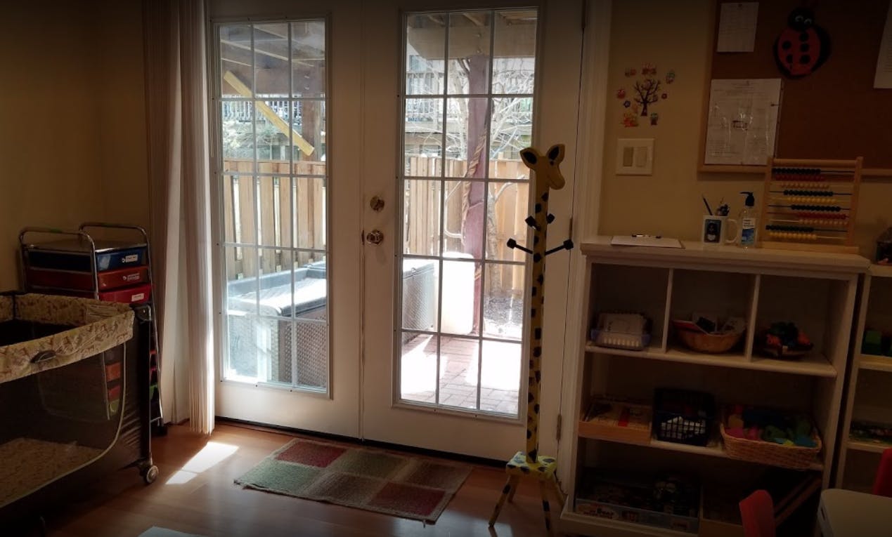 Glass double doors leading to an outdoor area