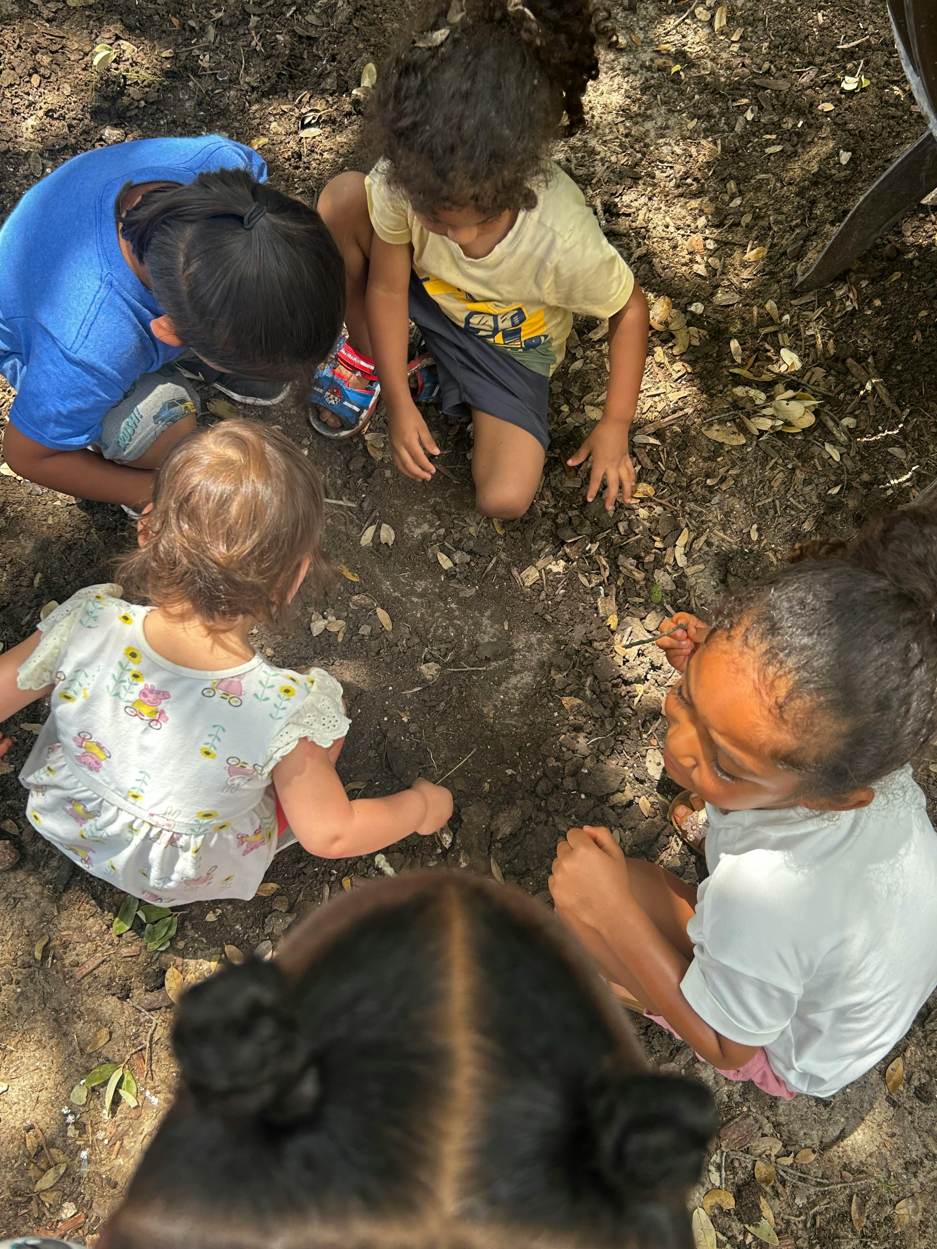 Children playing in dirt