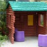 Playhouse with green roof